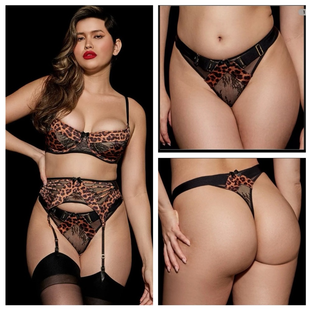 NWT Honey Birdette Marilyn Leopard Thong Panty Size XS